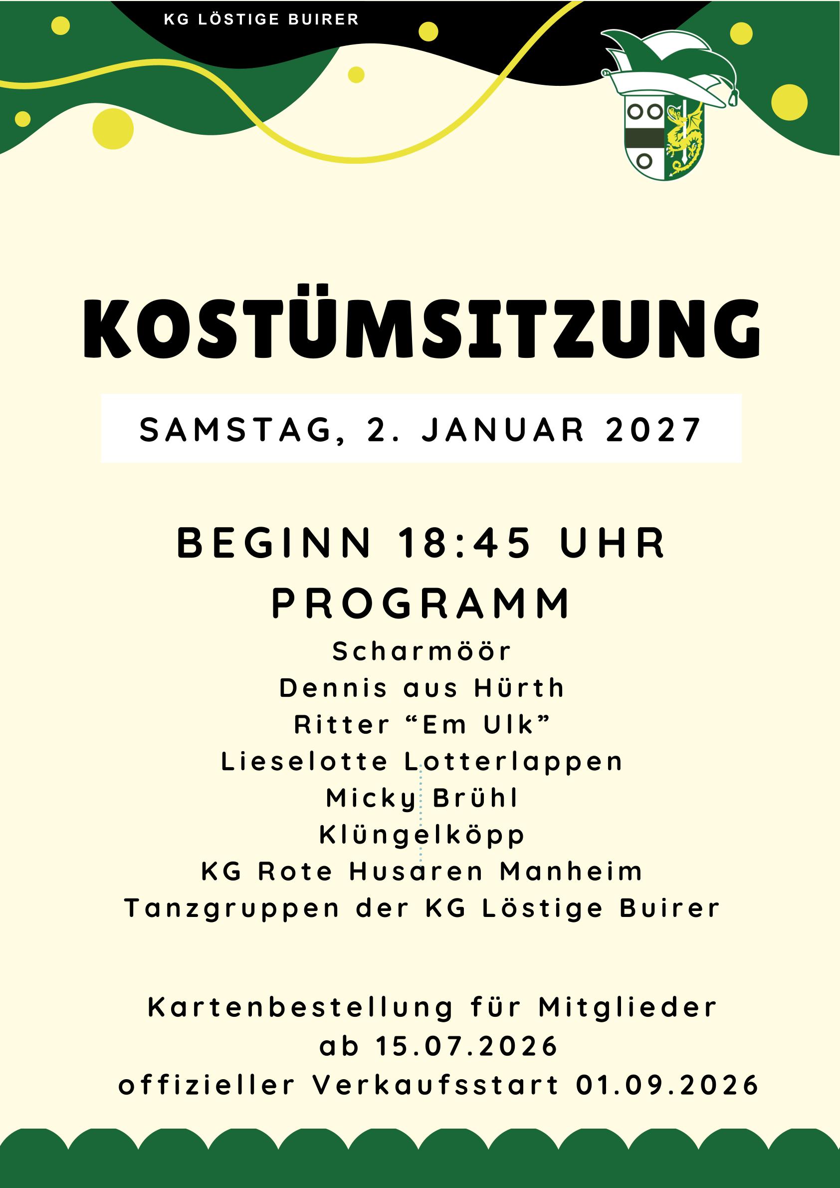 Kostümsitzung 1